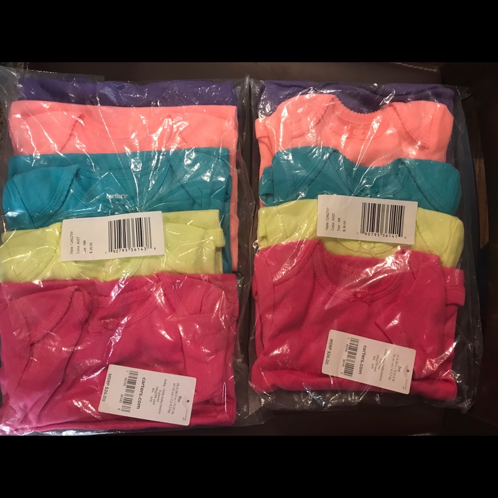 New carters onsies 3 months and 9 months